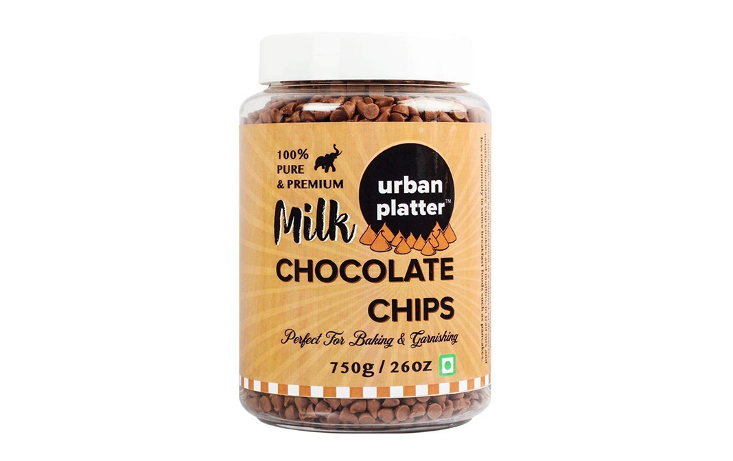 Urban Platter Milk Chocolate Chips    Plastic Jar  750 grams